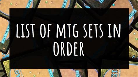 set ev mtg|magic sets in chronological order.